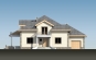 Дом с мансардой, гаражом, террасой и балконами Rg1583z (Зеркальная версия) Фасад1