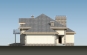 Дом с мансардой, гаражом, террасой и балконами Rg1583z (Зеркальная версия) Фасад2