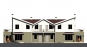 Дом с мансардой, гаражом, террасой и балконами - 1 секция Rg1584 Фасад2