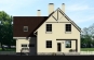 Дом с мансардой, подвалом, гаражом, террасой и балконом Rg1585z (Зеркальная версия) Фасад1