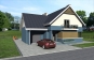Дом с мансардой, гаражом, террасой и балконами Rg1588z (Зеркальная версия) Вид3