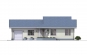 Одноэтажный дом с гаражом и террасой Rg1624z (Зеркальная версия) Фасад1