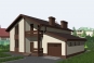 Дом с мансардой, гаражом, террасой и балконам Rg3228z (Зеркальная версия) Вид2