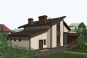 Дом с мансардой, гаражом, террасой и балконам Rg3228z (Зеркальная версия) Вид3