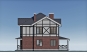 Двухэтажный дом с декоративным фахверком, террасой и 4 спальнями Rg3238z (Зеркальная версия) Фасад2