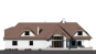 Дом с мансардой, гаражом на 2 машины, навесом, террасой и балконом Rg3327z (Зеркальная версия) Фасад3