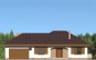 Одноэтажный дом с эркером, гаражом и террасой Rg3330z (Зеркальная версия) Фасад2