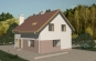 Дом с мансардой, гаражом и террасой Rg3333z (Зеркальная версия) Вид2
