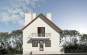 Проект узкого дома с мансардой, цоколем и гаражом Rg3352z (Зеркальная версия) Фасад1