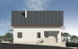 Проект узкого дома с мансардой, цоколем и гаражом Rg3352z (Зеркальная версия) Фасад4