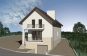 Проект узкого дома с мансардой, цоколем и гаражом Rg3352z (Зеркальная версия) Вид1