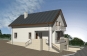 Проект узкого дома с мансардой, цоколем и гаражом Rg3352z (Зеркальная версия) Вид2