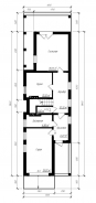 Проект дома с мансардой и гаражом для узкого участка Rg3384 План2