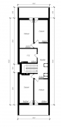Проект дома с мансардой и гаражом для узкого участка Rg3384z (Зеркальная версия) План4