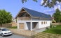 Проект дома с мансардой и гаражом для узкого участка Rg3384z (Зеркальная версия) Вид1