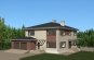 Проект двухэтажного дома c большим гаражом и террасой Rg3428z (Зеркальная версия) Вид1