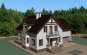 Проект одноэтажного дома с мансардой Rg3676z (Зеркальная версия) Вид2