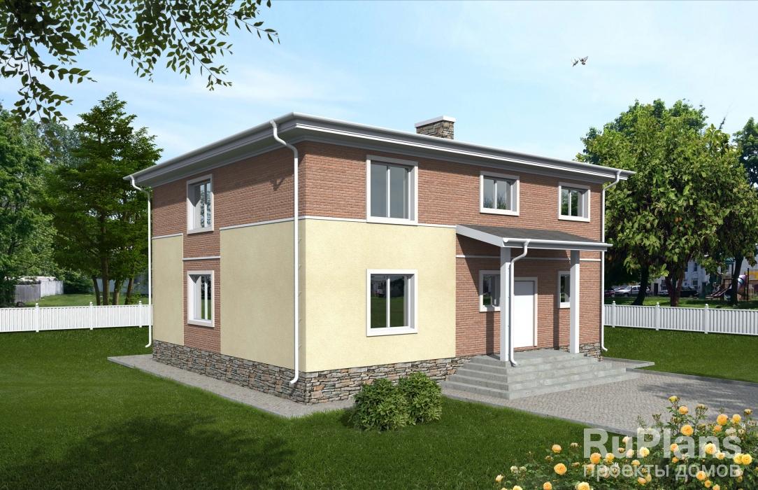 Проект двухэтажного дома с удобной планировкой Rg3867 - Вид1