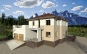 Проект двухэтажного дома на склоне Rg3905z (Зеркальная версия) Вид1