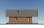 Эскизный проект одноэтажного гостевого дома с террасой и облицовкой кирпичем Rg3940z (Зеркальная версия) Фасад4