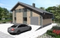 Проект одноэтажного дома с мансардой и гаражом Rg3965z (Зеркальная версия) Вид1