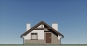 Эскизный проект одноэтажного гостевого дома облицованного камнем и штукатуркой с террасой Rg3972z (Зеркальная версия) Фасад1