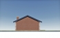 Эскизный проект одноэтажного гостевого дома облицованного кирпичем с камином Rg4014 Фасад2