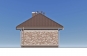 Эскизный проект одноэтажной бани с камином на террасе Rg4022z (Зеркальная версия) Фасад2
