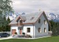 Проект индивидуального жилого дома с мансардой Rg4763z (Зеркальная версия) Вид1