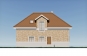 Эскизный проект одноэтажного гостевого дома с гаражом на два автомобиля и мансардой Rg4777 Фасад2