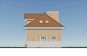 Эскизный проект одноэтажного гостевого дома с гаражом на два автомобиля и мансардой Rg4777z (Зеркальная версия) Фасад3