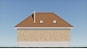 Эскизный проект одноэтажного гостевого дома с гаражом на два автомобиля и мансардой Rg4777 Фасад4