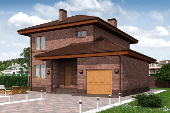 Rg4818 - Проект двухэтажного дома с гаражом