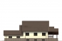 Проект просторного одноэтажного дома с мансардой и цоколем Rg4855z (Зеркальная версия) Фасад3