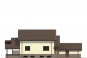 Проект просторного одноэтажного дома с мансардой и цоколем Rg4855z (Зеркальная версия) Фасад4