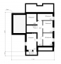 Проект одноэтажного дома с мансардой и цоколем Rg4869z (Зеркальная версия) План1