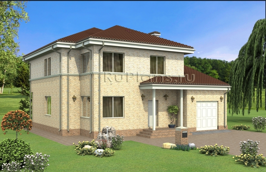 Проект просторного двухэтажного дома Rg4894 - Вид1