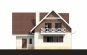 Дом с мансардой, гаражом и балконом Rg4919z (Зеркальная версия) Фасад3
