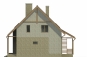 Дом с мансардой и крытой террасой Rg4954z (Зеркальная версия) Фасад4