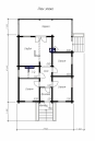 Проект одноэтажного дома из кедрового бруса Rg4958z (Зеркальная версия) План2