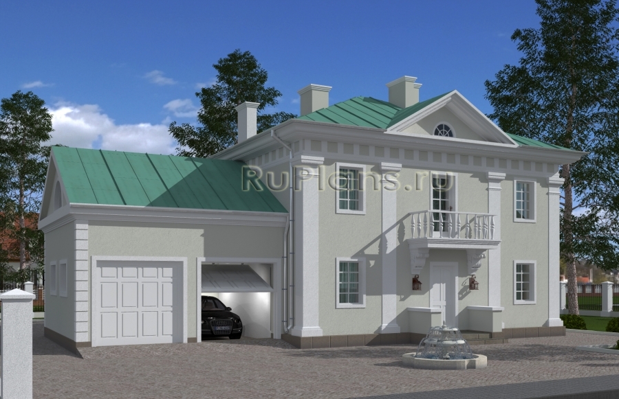 Проект двухэтажного жилого дома в классическом стиле Rg4993 - Вид1
