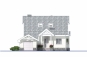 Дом с мансардой, подвалом, гаражом, террасой и балконами Rg5039z (Зеркальная версия) Фасад1