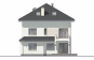 Двухэтажный дом с мансардой, подвалом, гаражом, террасой и балконом Rg5057z (Зеркальная версия) Фасад3
