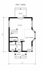 Проект компактного одноэтажного дома с мансардой и эркером Rg5059 План2