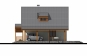 Дом с мансардой, навесом для авто и террасой Rg5077z (Зеркальная версия) Фасад2