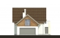 Одноэтажный дом с мансардой, гаражом на две машины, террасой и балконом Rg5087z (Зеркальная версия) Фасад2