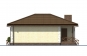 Одноэтажный дачный дом с террасой и 1 спальней. Rg5094z (Зеркальная версия) Фасад4