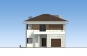 Двухэтажный дом с подвалом, гаражом, террасой и балконами Rg5107z (Зеркальная версия) Фасад1