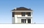 Двухэтажный дом с подвалом, гаражом, террасой и балконами Rg5107z (Зеркальная версия) Фасад3