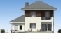 Двухэтажный дом с подвалом, гаражом, террасой и балконом Rg5129z (Зеркальная версия) Фасад3